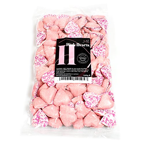 Pink Strawberry Chocolate Hearts (1 Kilo Party Bag)