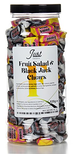 Fruit Salad and Black Jacks Chews (535g Gift Jar)