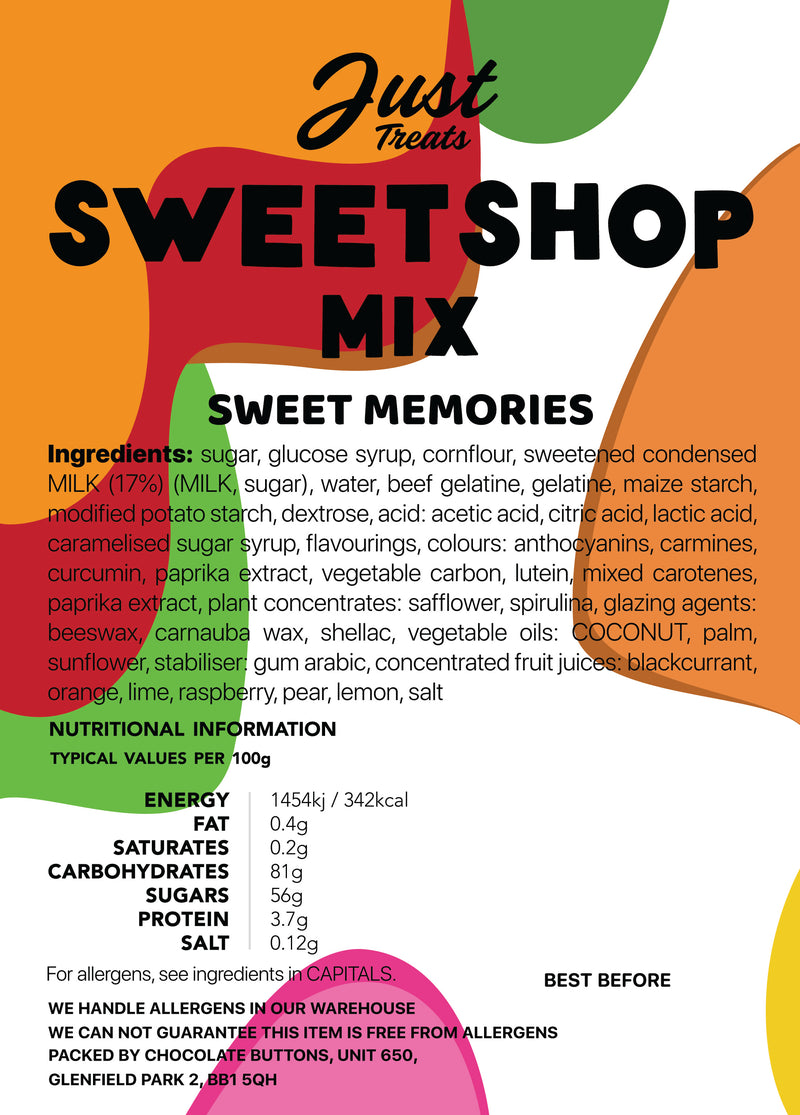 Sweetshop Mix 1000g Party Bag by Just Treats Sweet Shop Collection