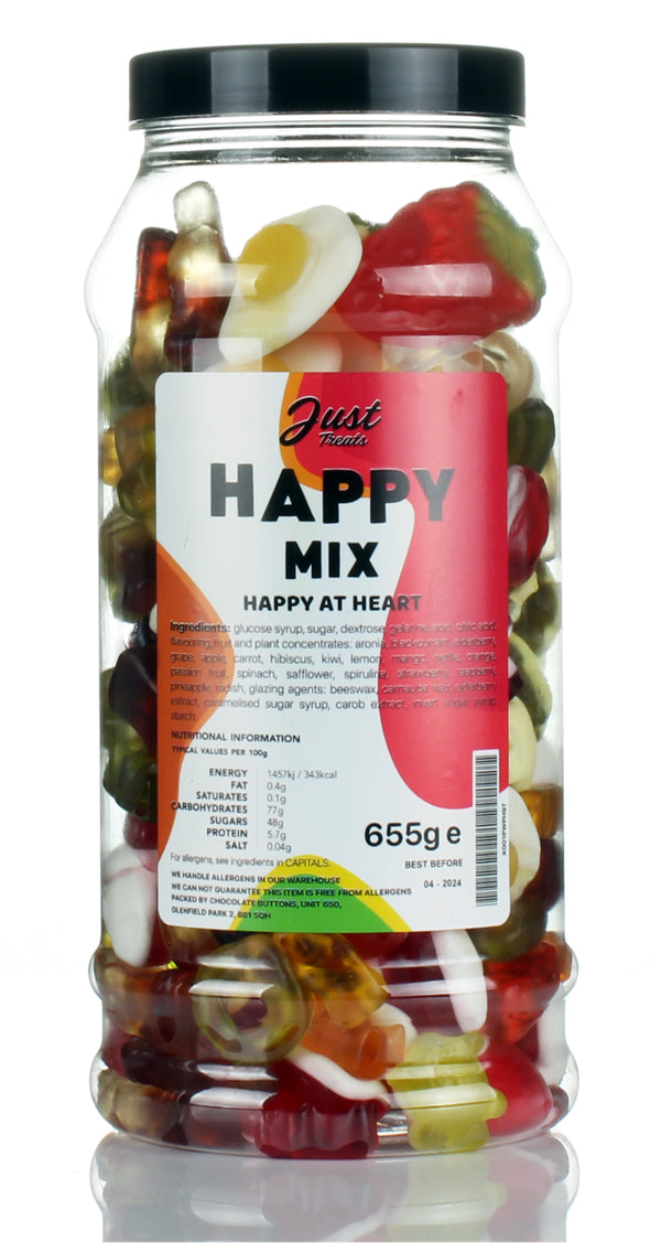Happy Mix Gift Jar by Just Treats Sweet Shop Collection