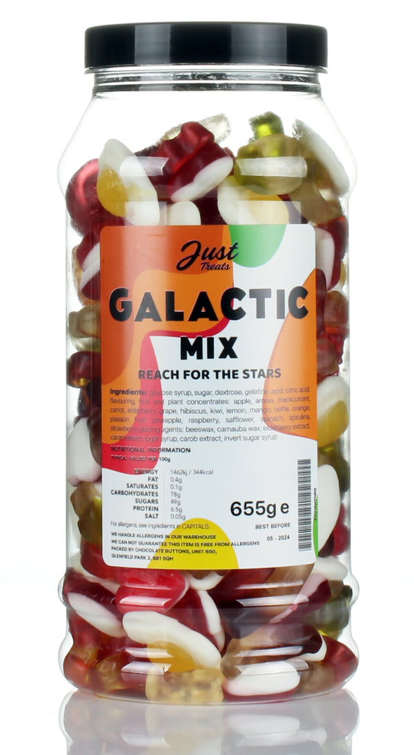 Galactic Mix Gift Jar by Just Treats Sweet Shop Collection