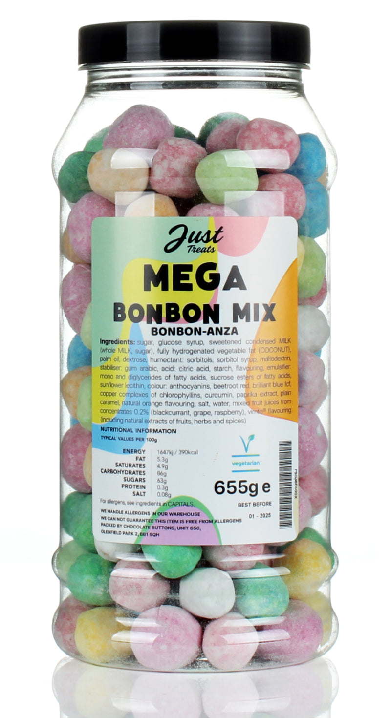 Mega Bonbon Mix Gift Jar by Just Treats Sweet Shop Collection